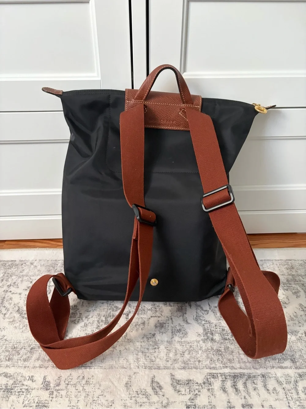 Black Medium Longchamp Backpack